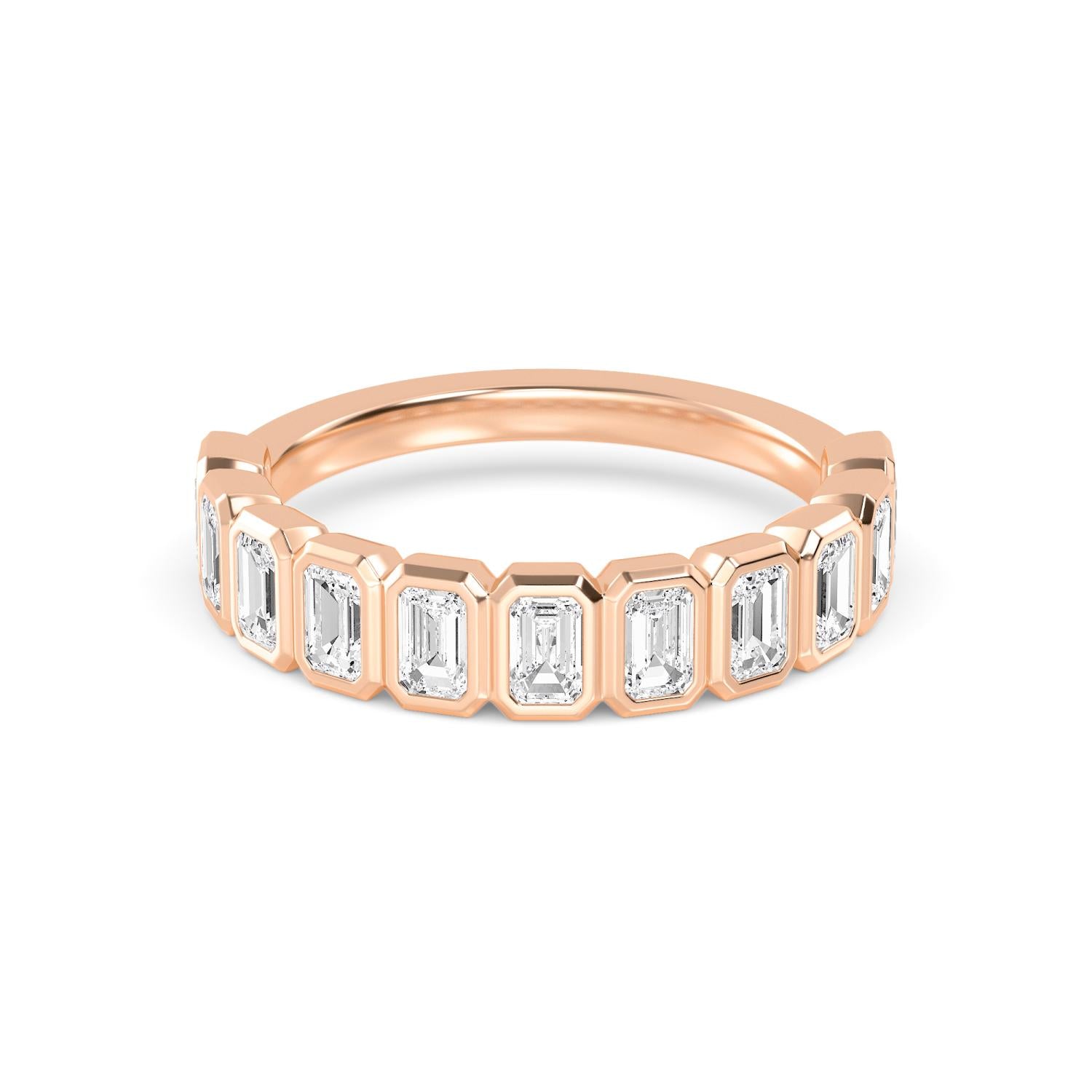 9K Rose Gold Lab Grown Diamond WEDDING BANDS 1.74 ctw R60539EM-1.88CT