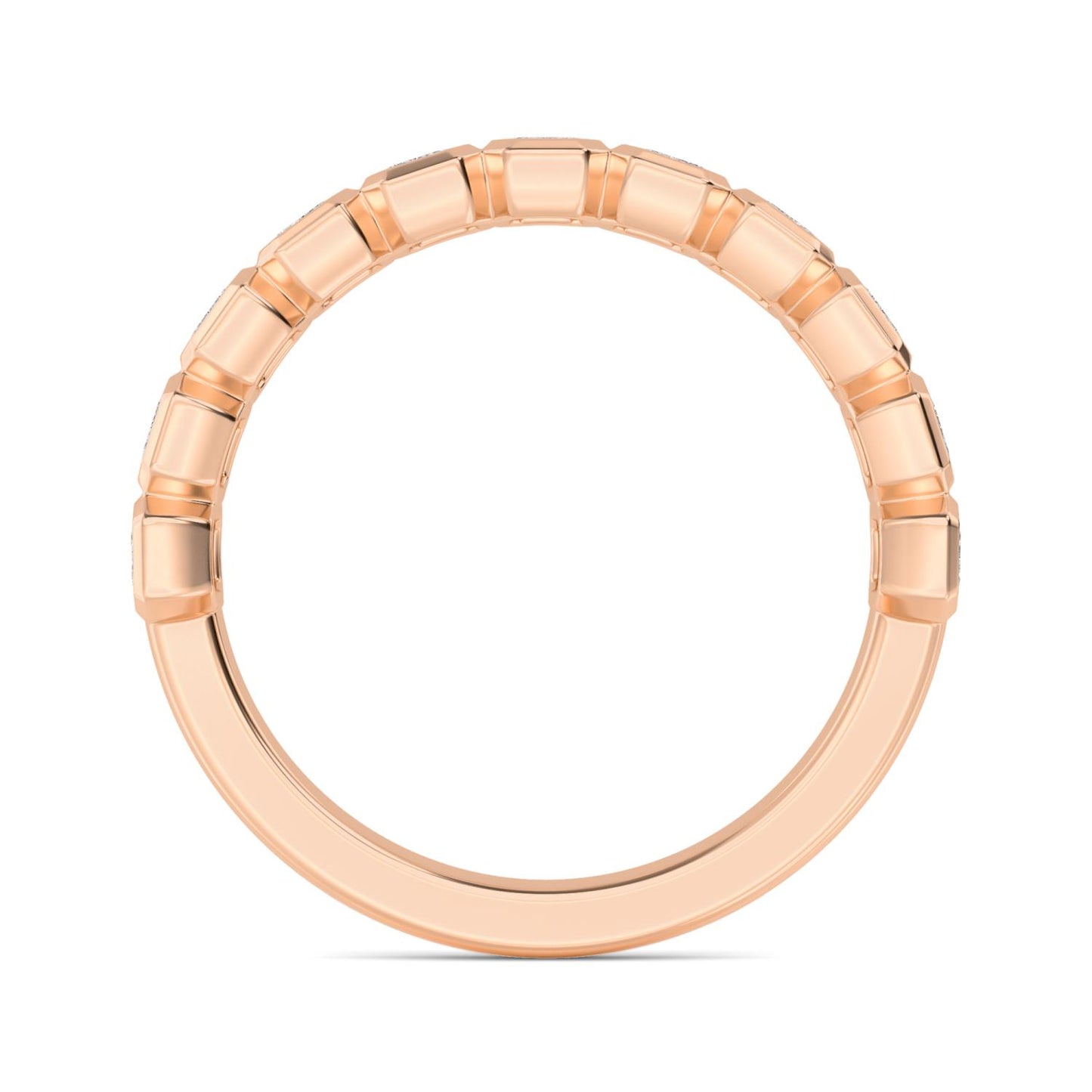 9K Rose Gold Lab Grown Diamond WEDDING BANDS 1.74 ctw R60539EM-1.88CT