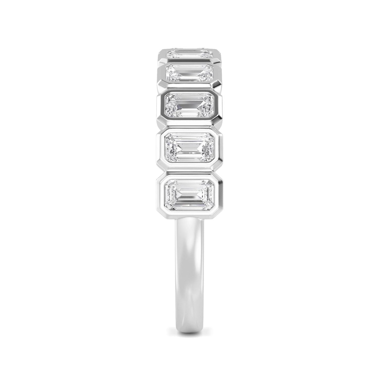 9K White Gold Lab Grown Diamond WEDDING BANDS 1.74 ctw R60539EM-1.88CT