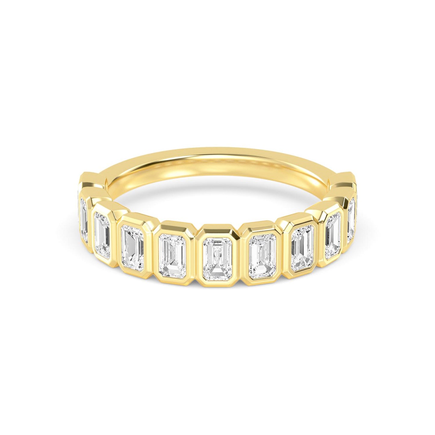 9K Yellow Gold Lab Grown Diamond WEDDING BANDS 1.74 ctw R60539EM-1.88CT