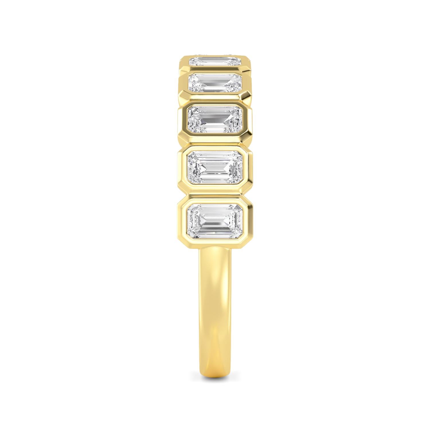9K Yellow Gold Lab Grown Diamond WEDDING BANDS 1.74 ctw R60539EM-1.88CT