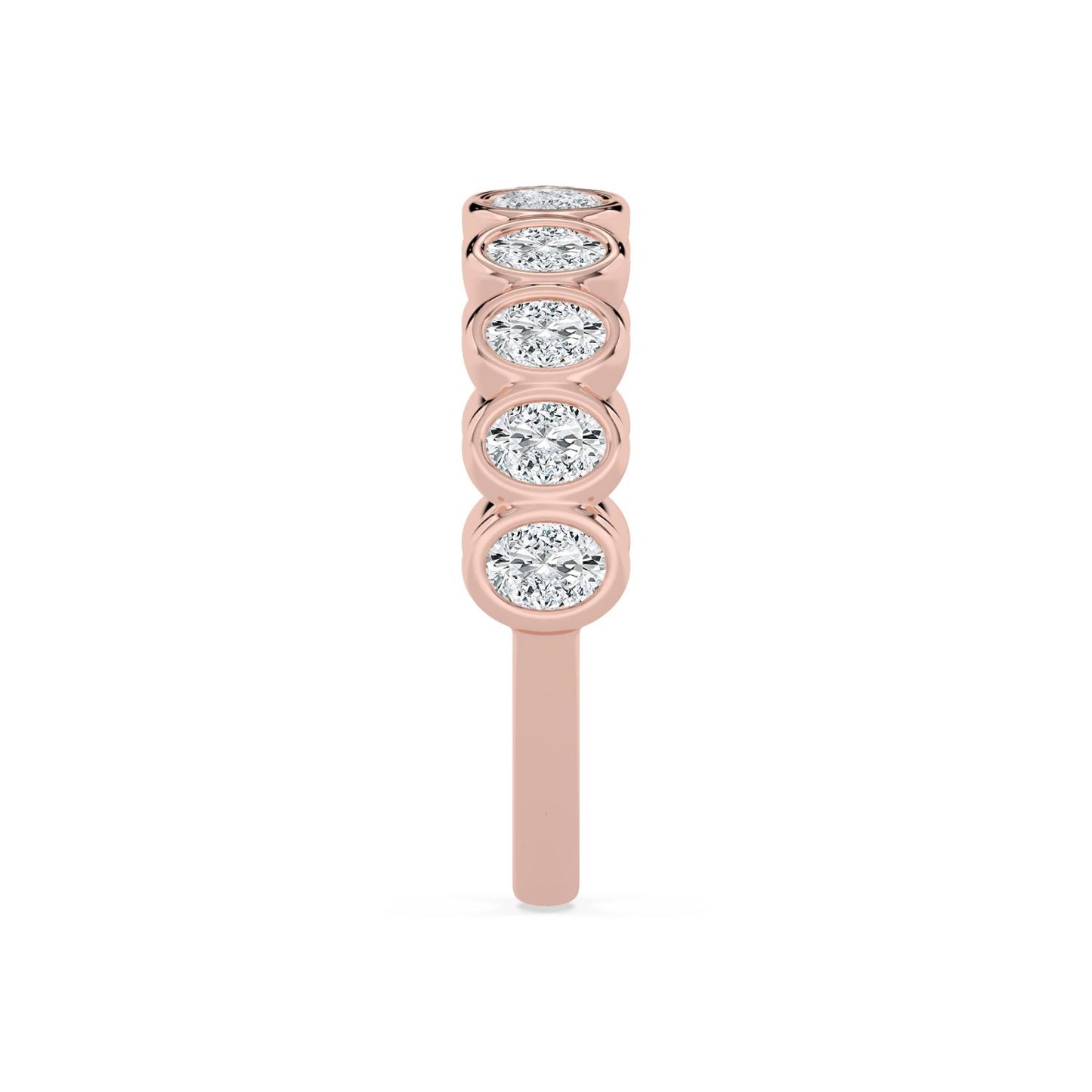 9K Rose Gold Lab Grown Diamond WEDDING BANDS 0.54 ctw R60539OV-0.50CT
