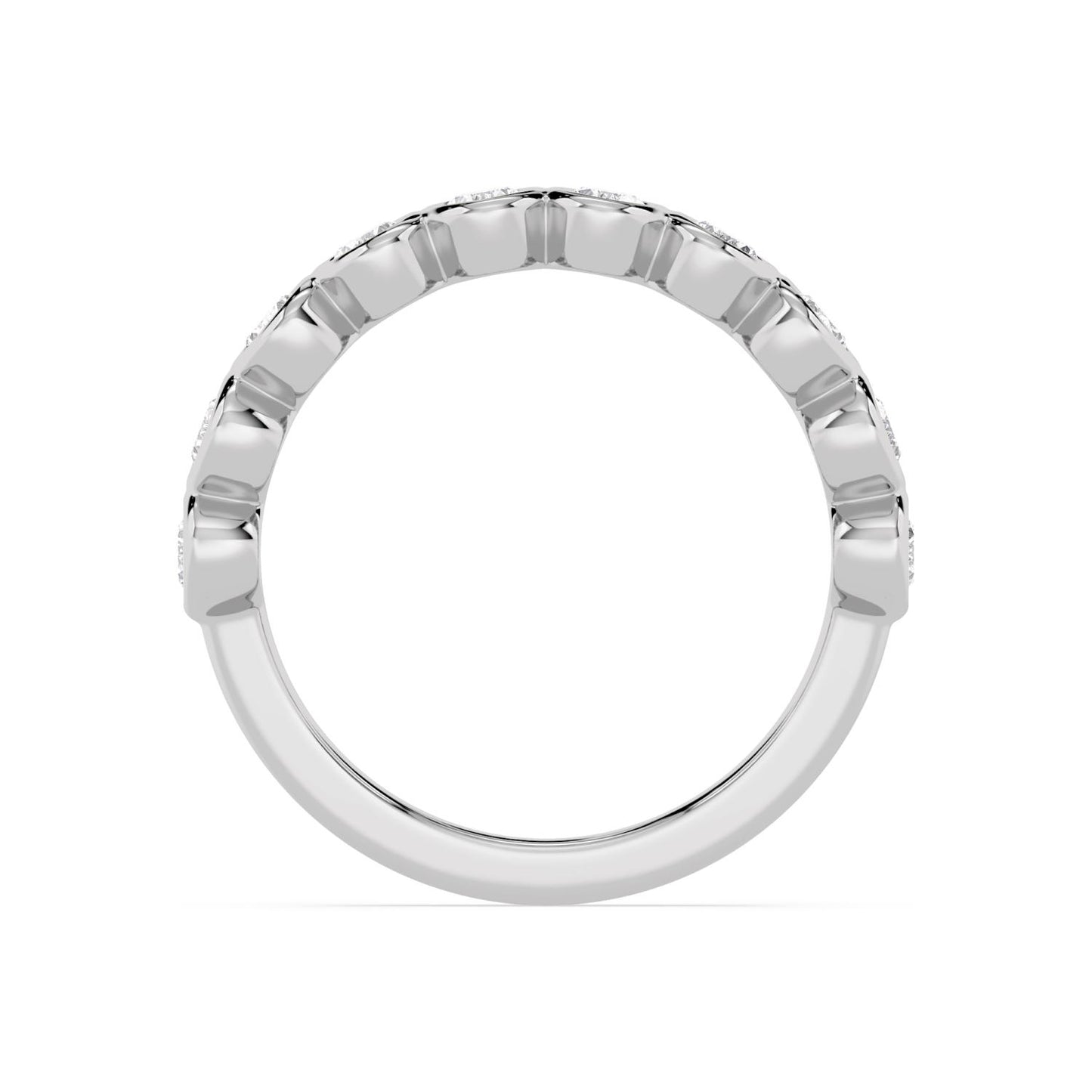 9K White Gold Lab Grown Diamond WEDDING BANDS 0.54 ctw R60539OV-0.50CT