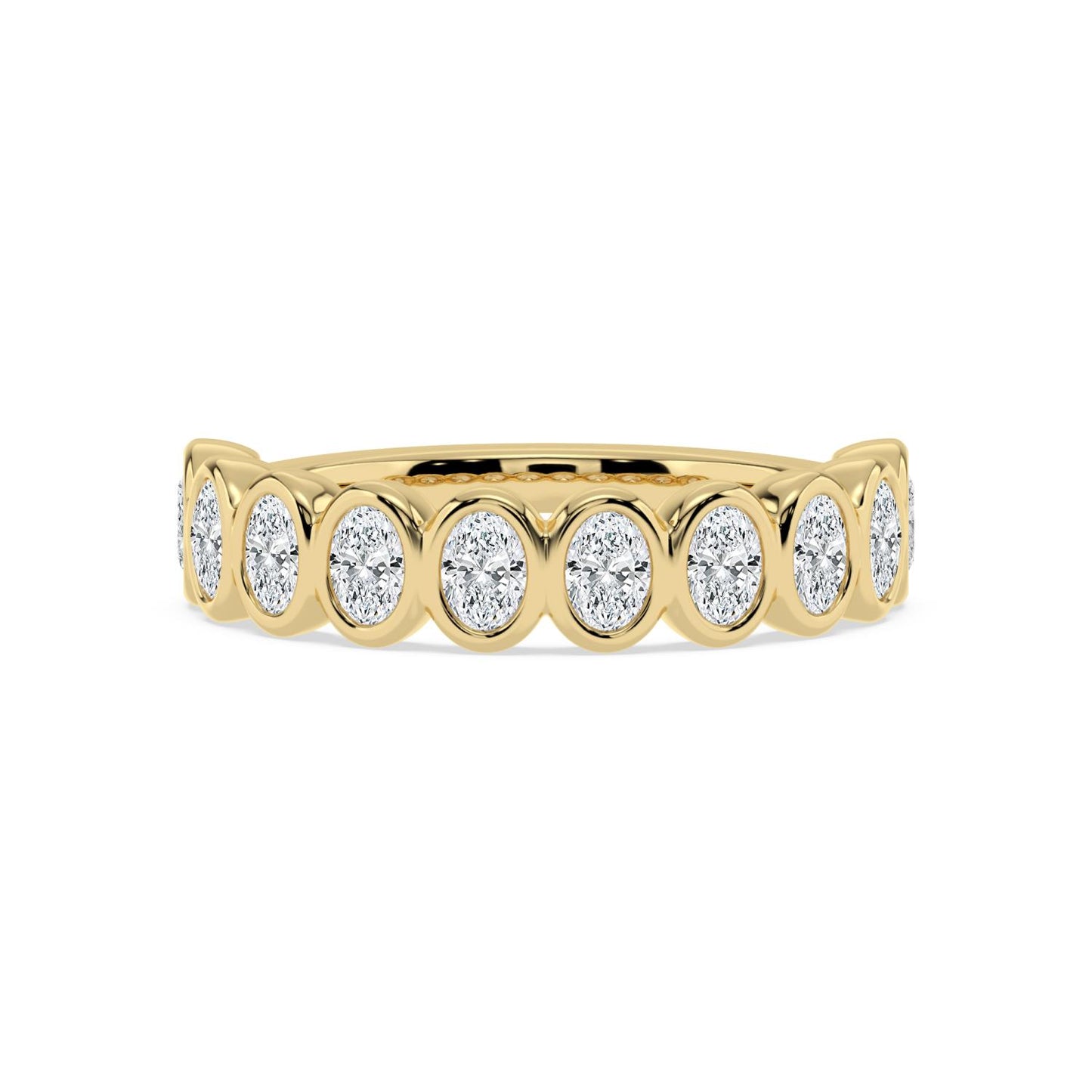 9K Yellow Gold Lab Grown Diamond WEDDING BANDS 0.54 ctw R60539OV-0.50CT