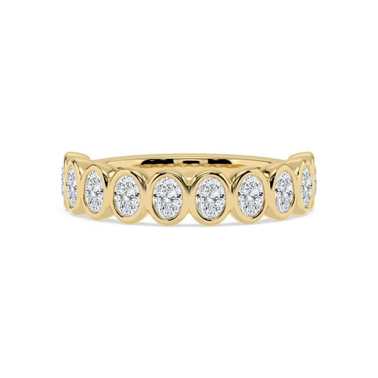9K Yellow Gold Lab Grown Diamond WEDDING BANDS 0.54 ctw R60539OV-0.50CT