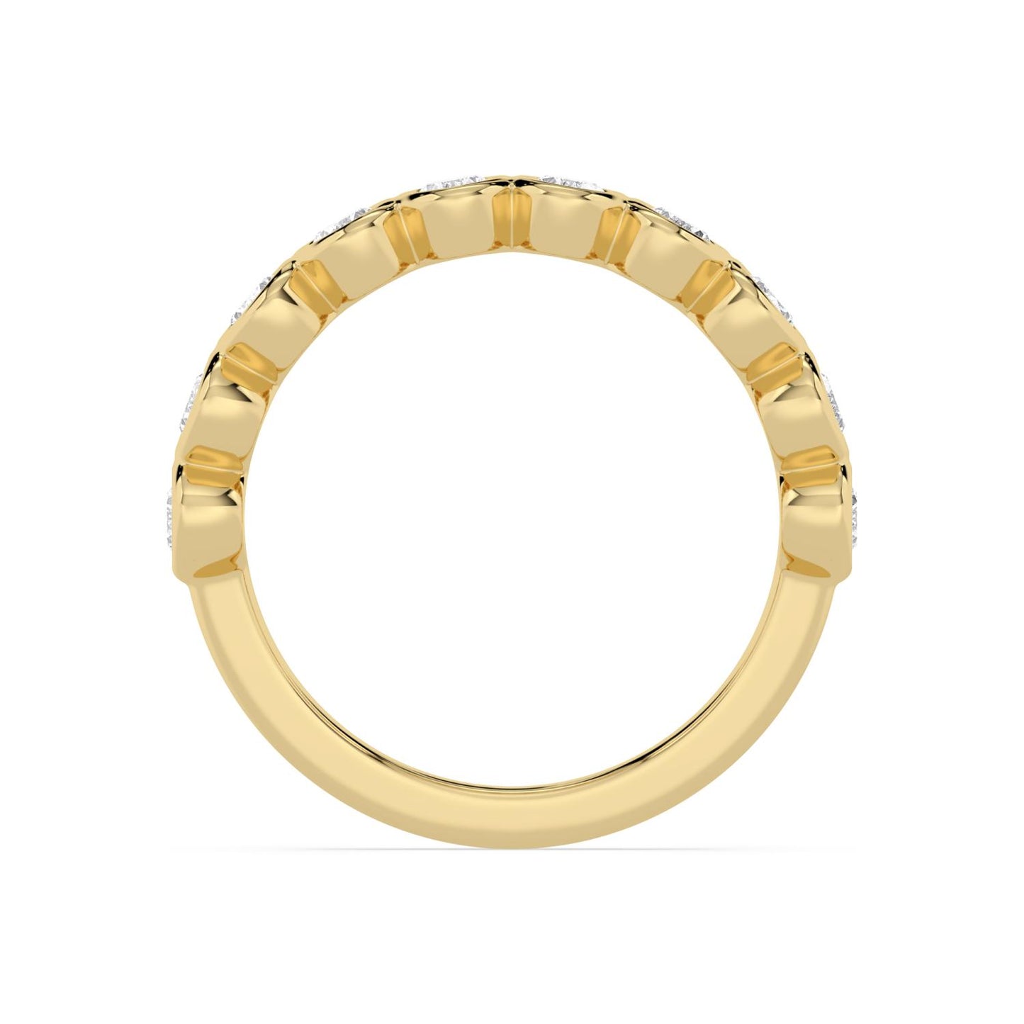 9K Yellow Gold Lab Grown Diamond WEDDING BANDS 0.54 ctw R60539OV-0.50CT