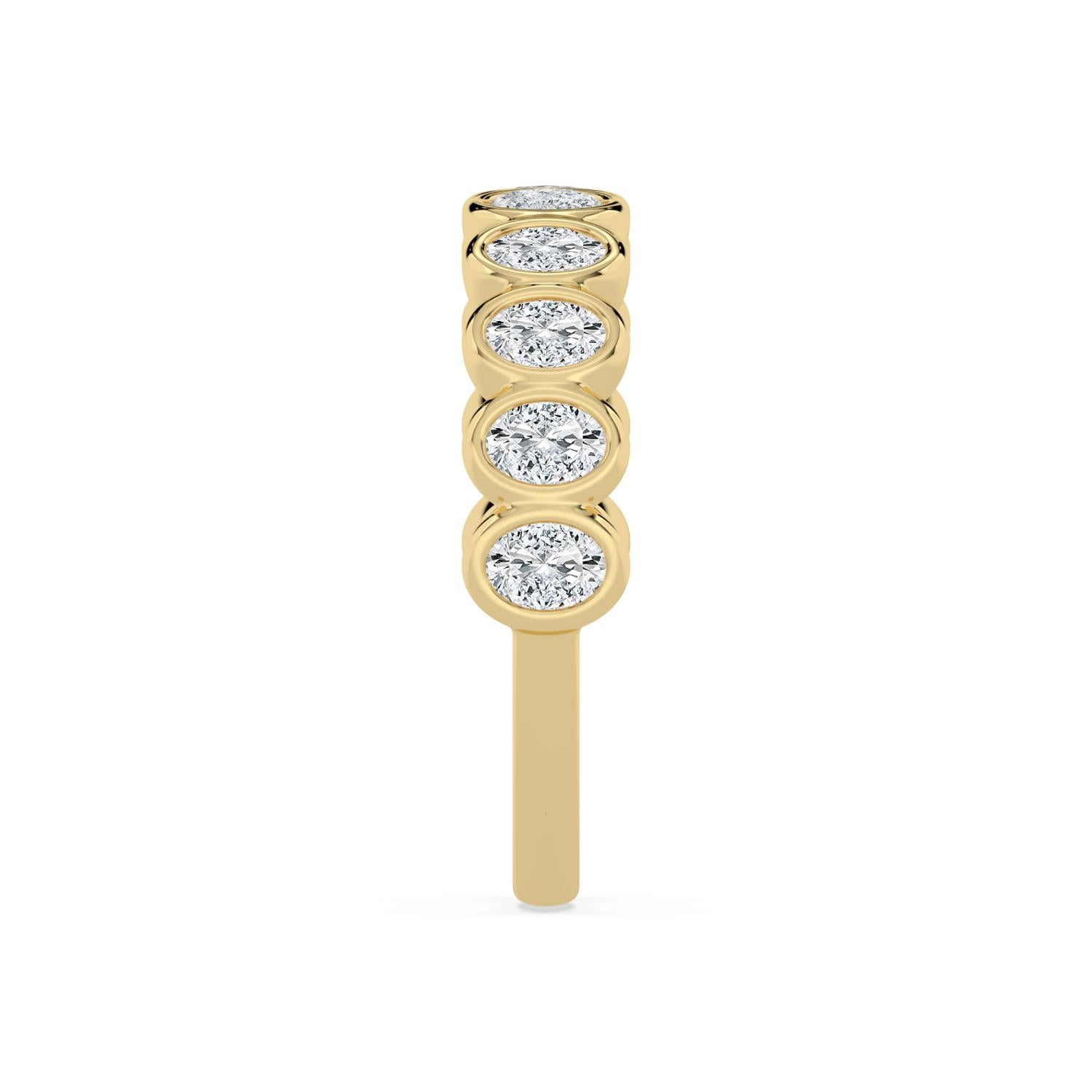 9K Yellow Gold Lab Grown Diamond WEDDING BANDS 0.54 ctw R60539OV-0.50CT