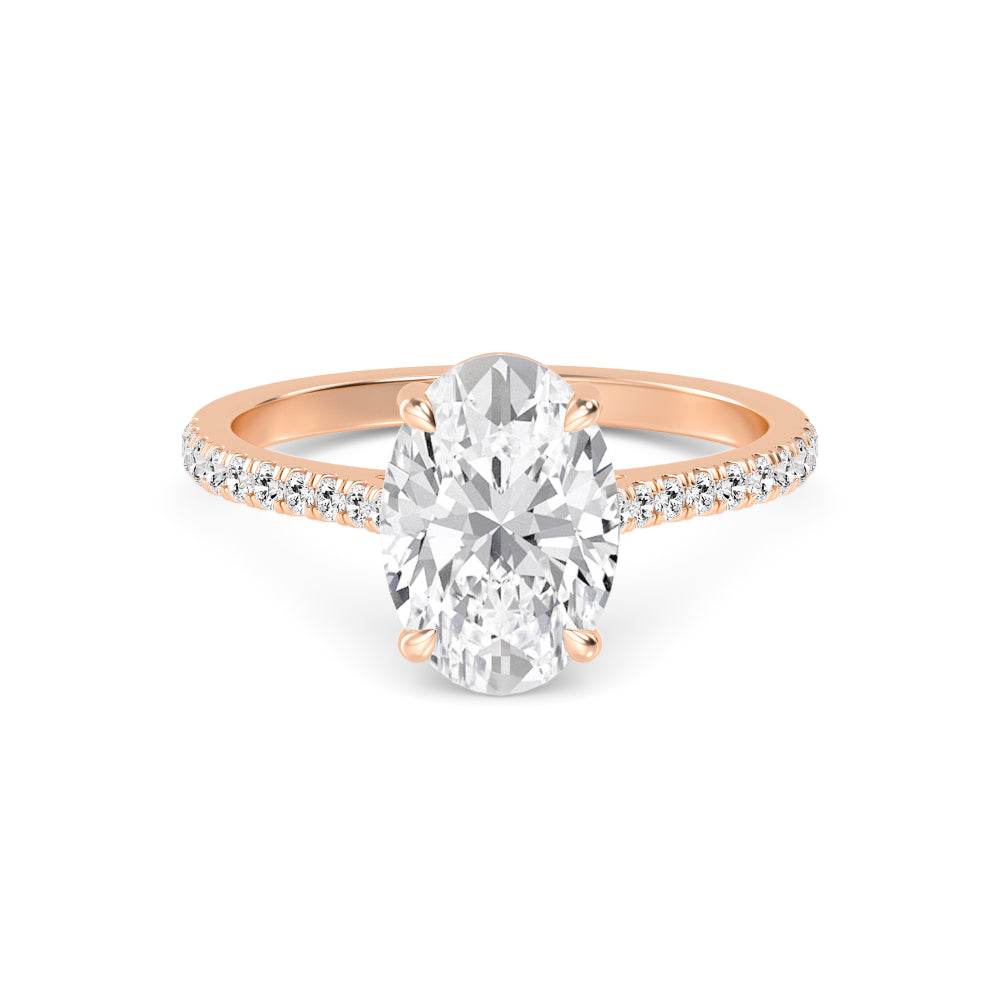 10K Rose Gold Lab Grown Diamond Solitaire Rings 2.00 ctw R60541OV-2