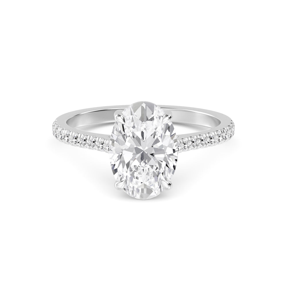 10K White Gold Lab Grown Diamond Solitaire Rings 2.00 ctw R60541OV-2