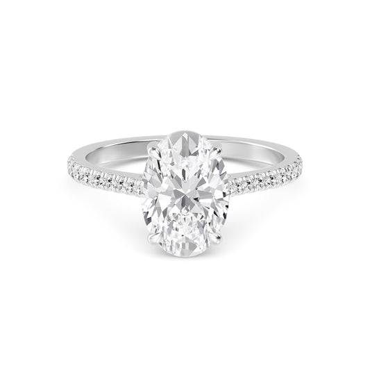 10K White Gold Lab Grown Diamond Solitaire Rings 2.00 ctw R60541OV-2