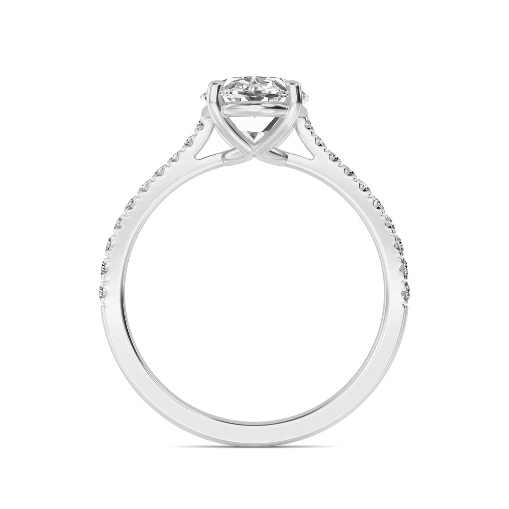 10K White Gold Lab Grown Diamond Solitaire Rings 2.00 ctw R60541OV-2