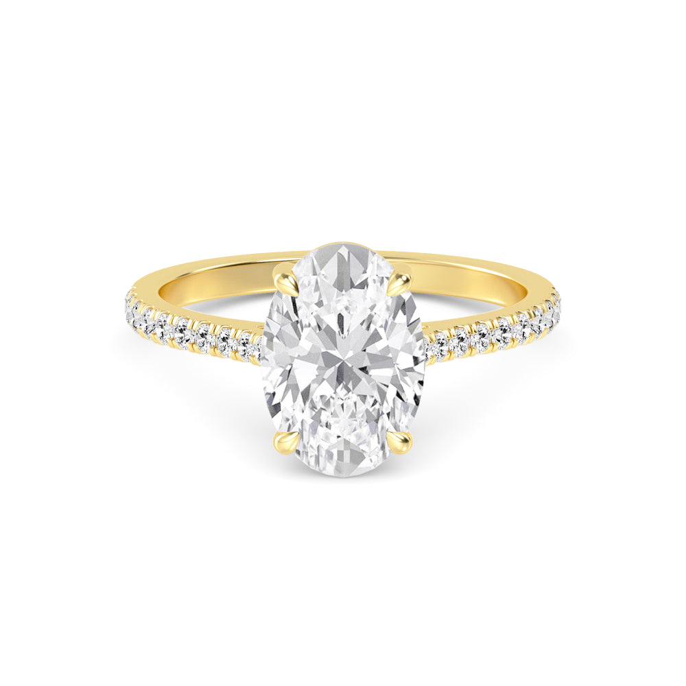 10K Yellow Gold Lab Grown Diamond Solitaire Rings 2.00 ctw R60541OV-2