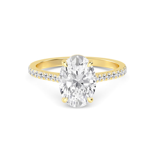 10K Yellow Gold Lab Grown Diamond Solitaire Rings 2.00 ctw R60541OV-2