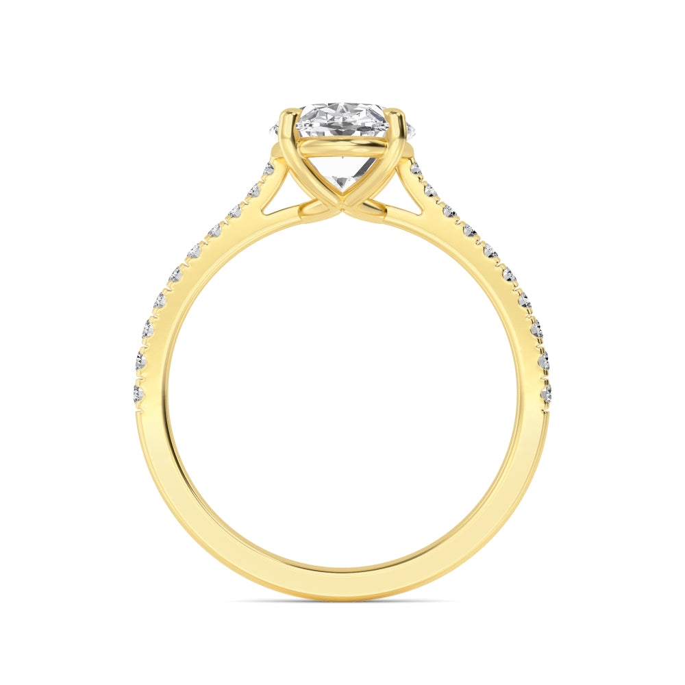 10K Yellow Gold Lab Grown Diamond Solitaire Rings 2.00 ctw R60541OV-2