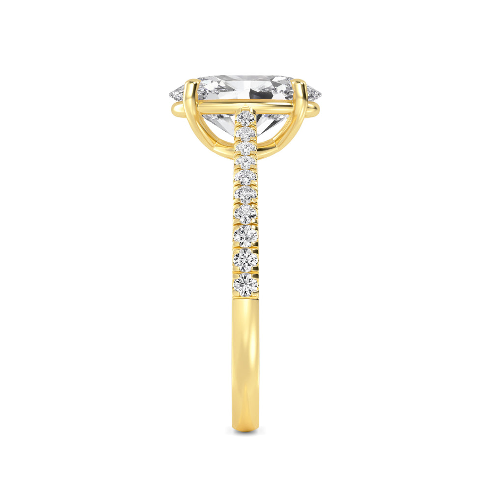 10K Yellow Gold Lab Grown Diamond Solitaire Rings 2.00 ctw R60541OV-2