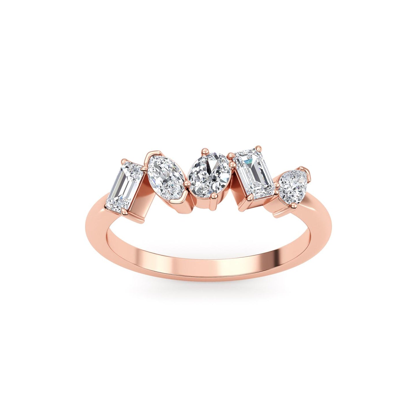 9K Rose Gold Lab Grown Diamond RING 0.66 ctw R60563MS-0.68CT