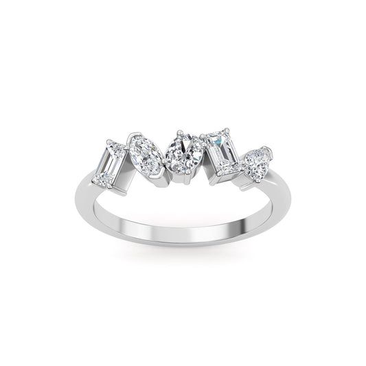 9K White Gold Lab Grown Diamond RING 0.66 ctw R60563MS-0.68CT
