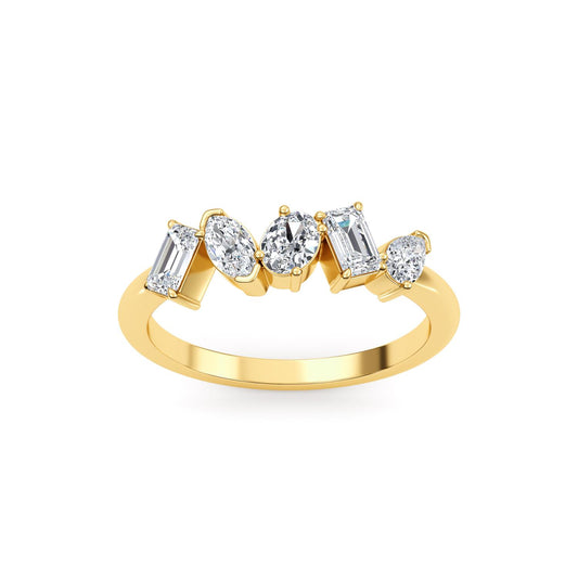 9K Yellow Gold Lab Grown Diamond RING 0.66 ctw R60563MS-0.68CT