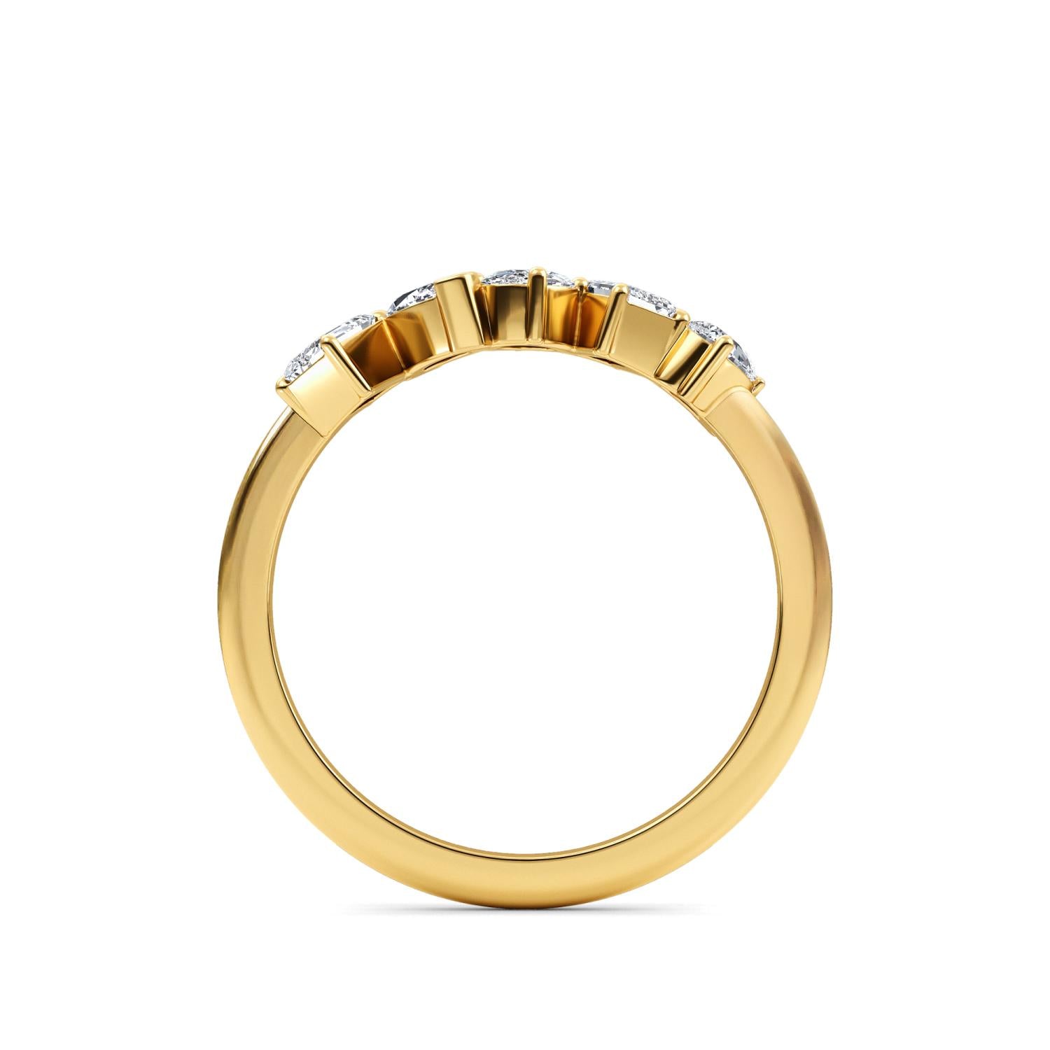 9K Yellow Gold Lab Grown Diamond RING 0.66 ctw R60563MS-0.68CT