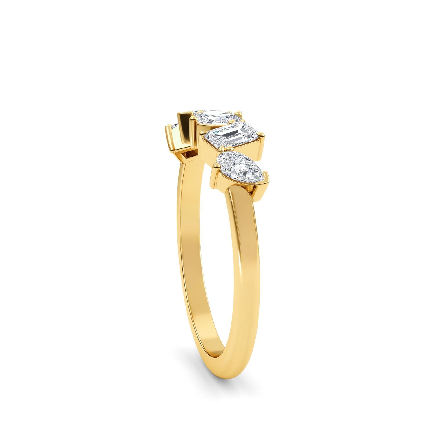 9K Yellow Gold Lab Grown Diamond RING 0.66 ctw R60563MS-0.68CT