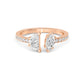 9K Rose Gold Lab Grown Diamond RING 0.87 ctw R60566FS-0.83CT