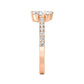 9K Rose Gold Lab Grown Diamond RING 0.87 ctw R60566FS-0.83CT