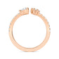 9K Rose Gold Lab Grown Diamond RING 0.87 ctw R60566FS-0.83CT