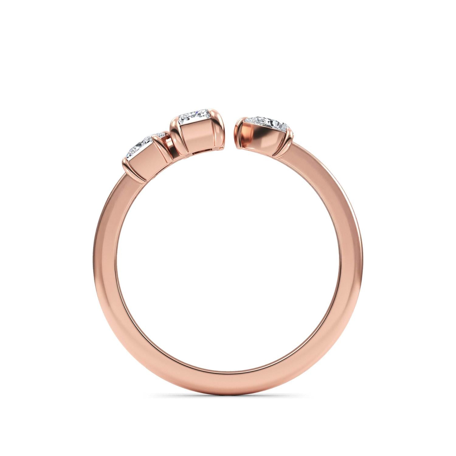 9K Rose Gold Lab Grown Diamond RING 0.61 ctw R60568MS-0.63CT