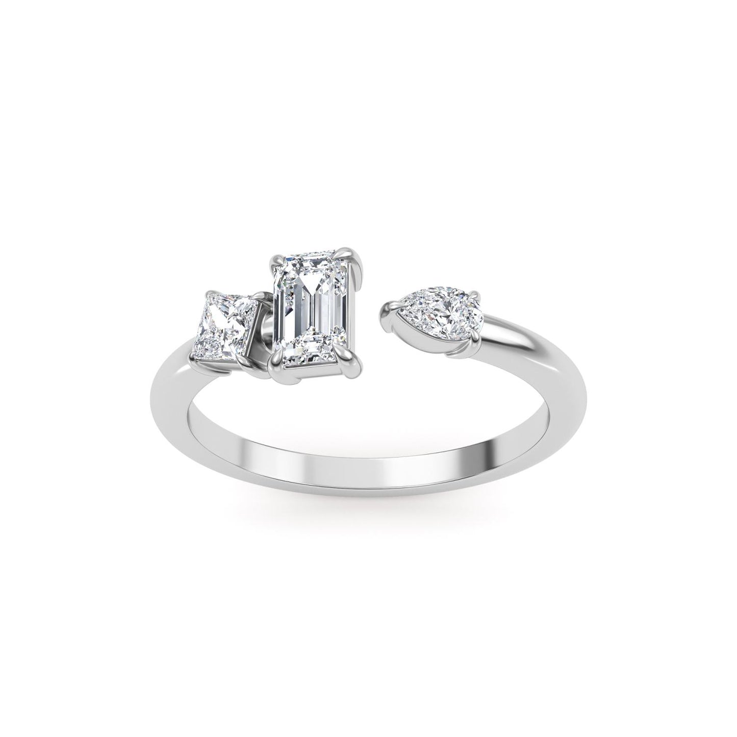 9K White Gold Lab Grown Diamond RING 0.61 ctw R60568MS-0.63CT