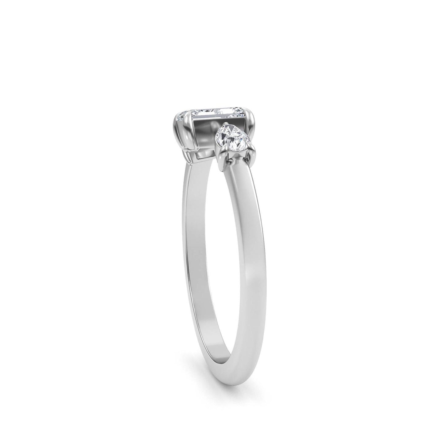 9K White Gold Lab Grown Diamond RING 0.61 ctw R60568MS-0.63CT