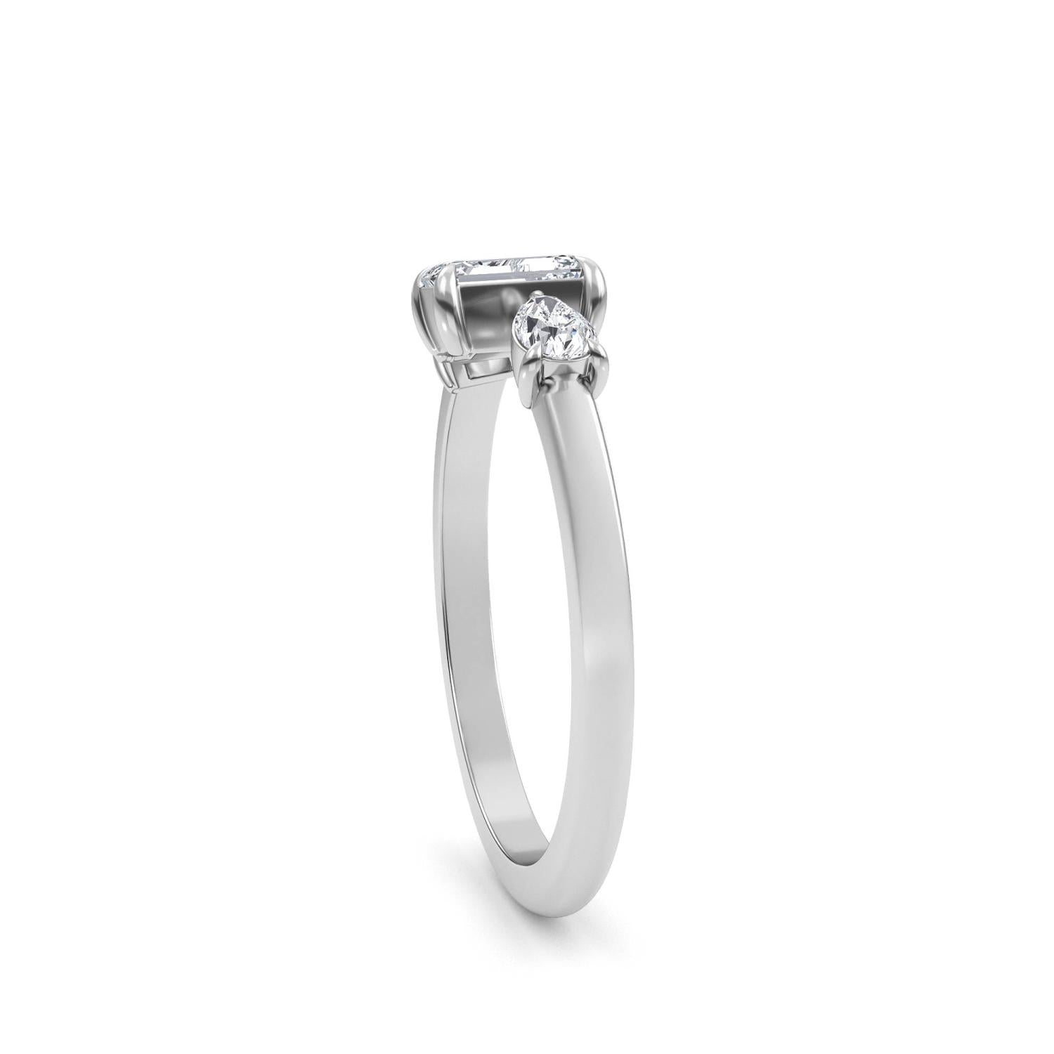 9K White Gold Lab Grown Diamond RING 0.61 ctw R60568MS-0.63CT