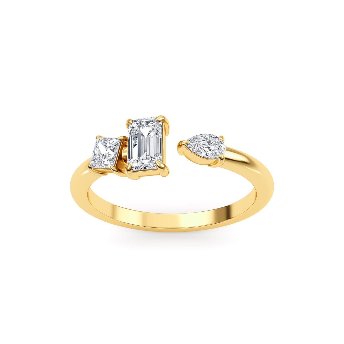 9K Yellow Gold Lab Grown Diamond RING 0.61 ctw R60568MS-0.63CT