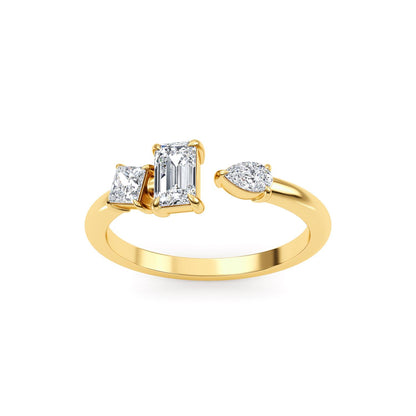 9K Yellow Gold Lab Grown Diamond RING 0.61 ctw R60568MS-0.63CT