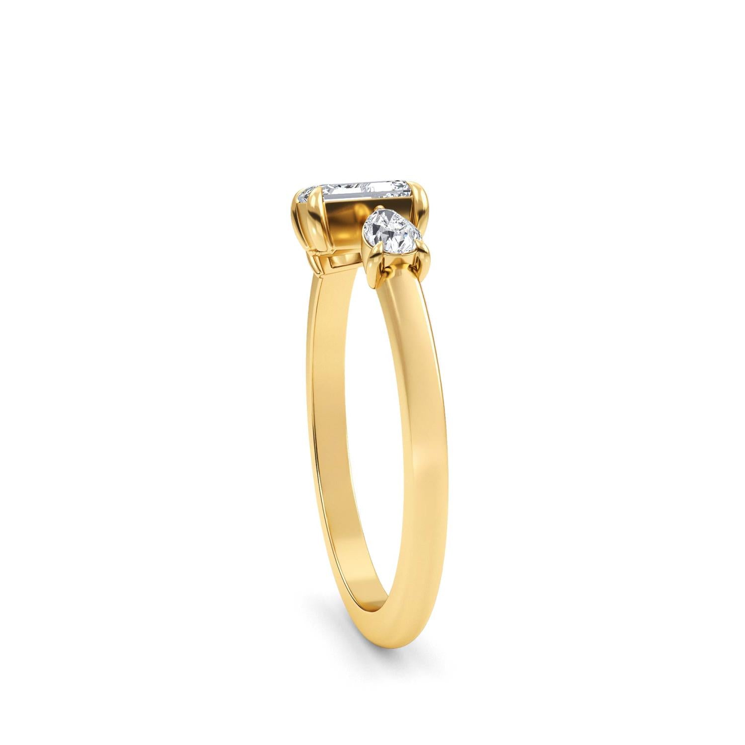 9K Yellow Gold Lab Grown Diamond RING 0.61 ctw R60568MS-0.63CT