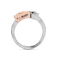 9K Rose & White Gold Lab Grown Diamond RING 1.55 ctw R60648