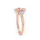 9K Rose Gold Lab Grown Diamond RING 1.98 ctw R60664OV-1.25CT