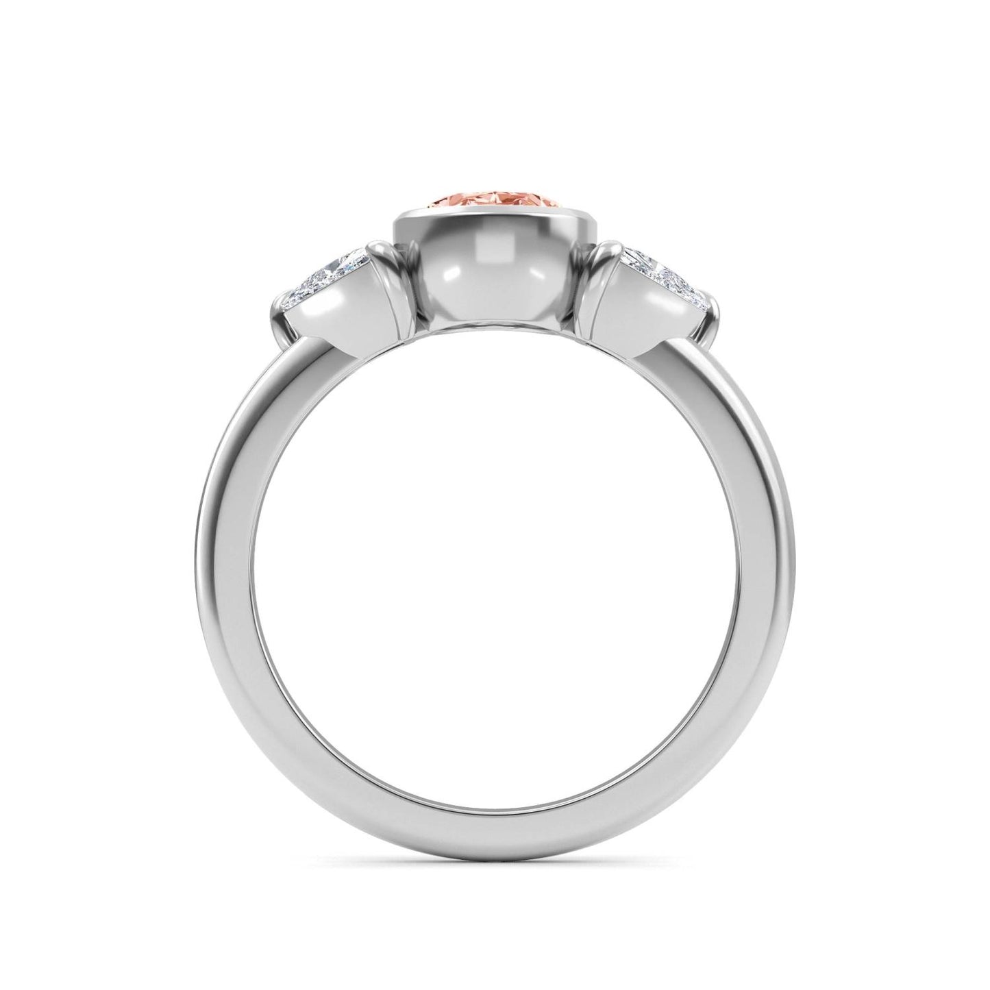 9K White Gold Lab Grown Diamond RING 1.98 ctw R60664OV-1.25CT