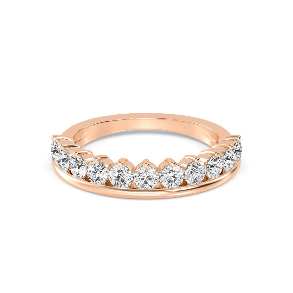 9k Rose Gold Lab Grown Diamond Bands R60819-0.88CT