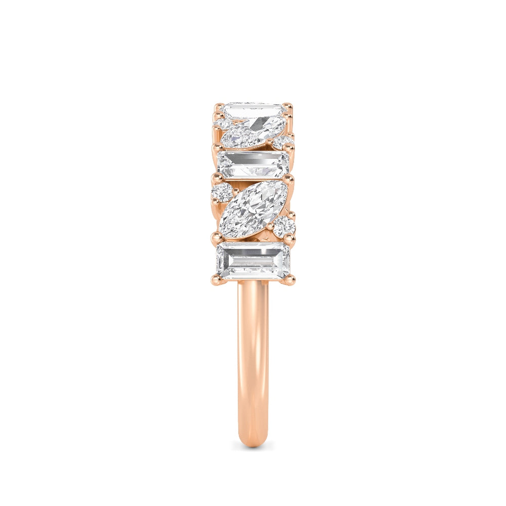9k Rose Gold Lab Grown Diamond Bands R60823-1.20CT