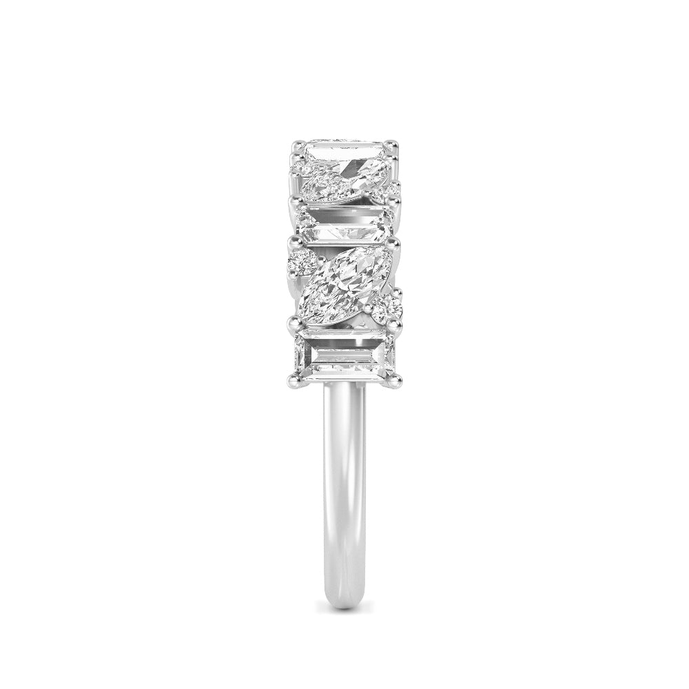 9k White Gold Lab Grown Diamond Bands R60823-1.20CT