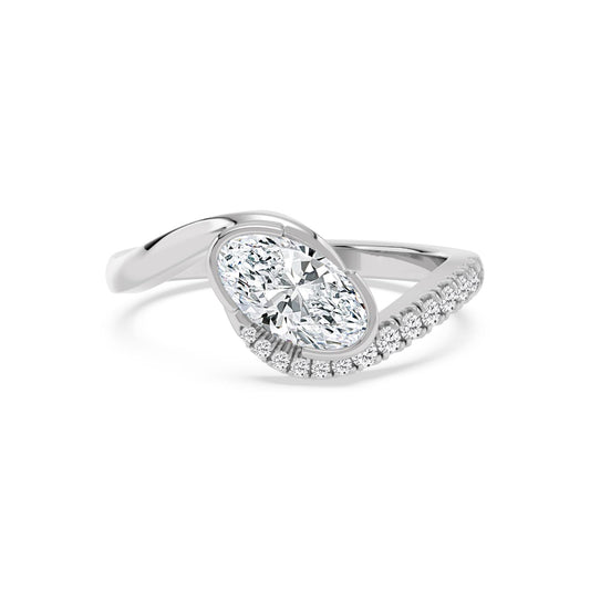 9K White Gold Lab Grown Diamond RING 1.15 ctw R60908MOV-1