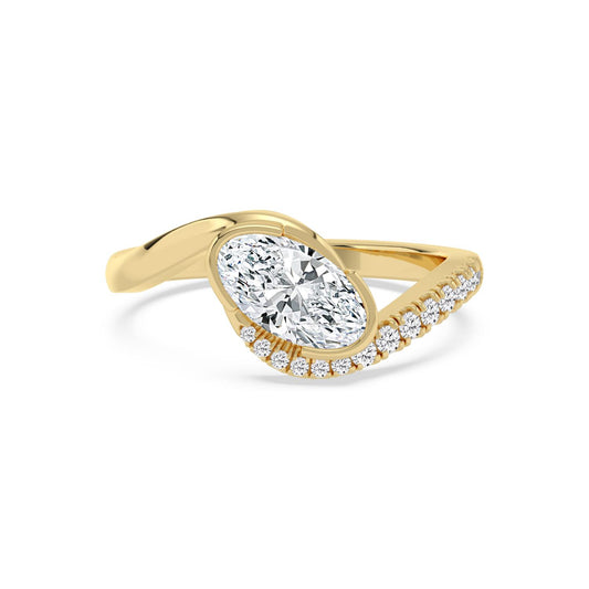 9K Yellow Gold Lab Grown Diamond RING 1.15 ctw R60908MOV-1