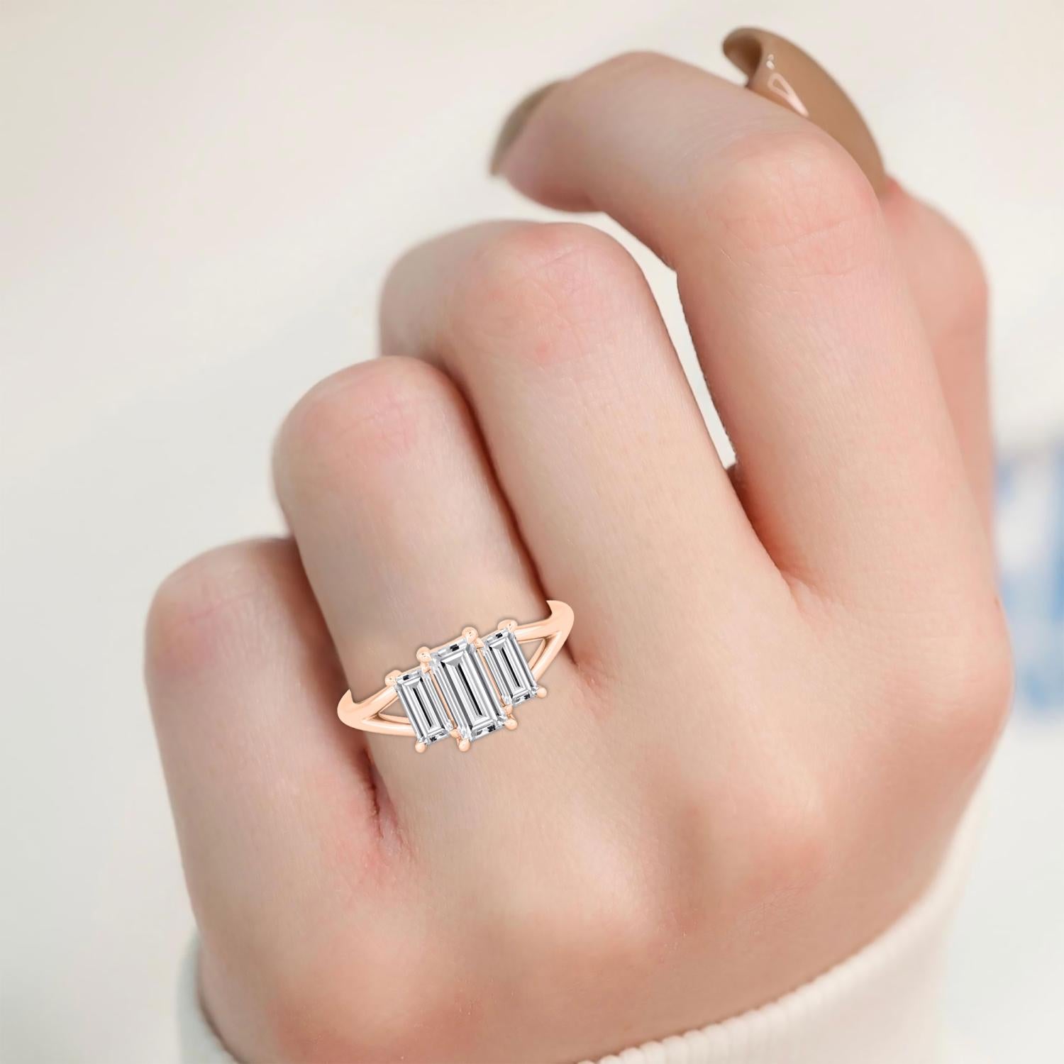 9K Rose Gold Lab Grown Diamond RING 1.34 ctw R60927-1.33CT