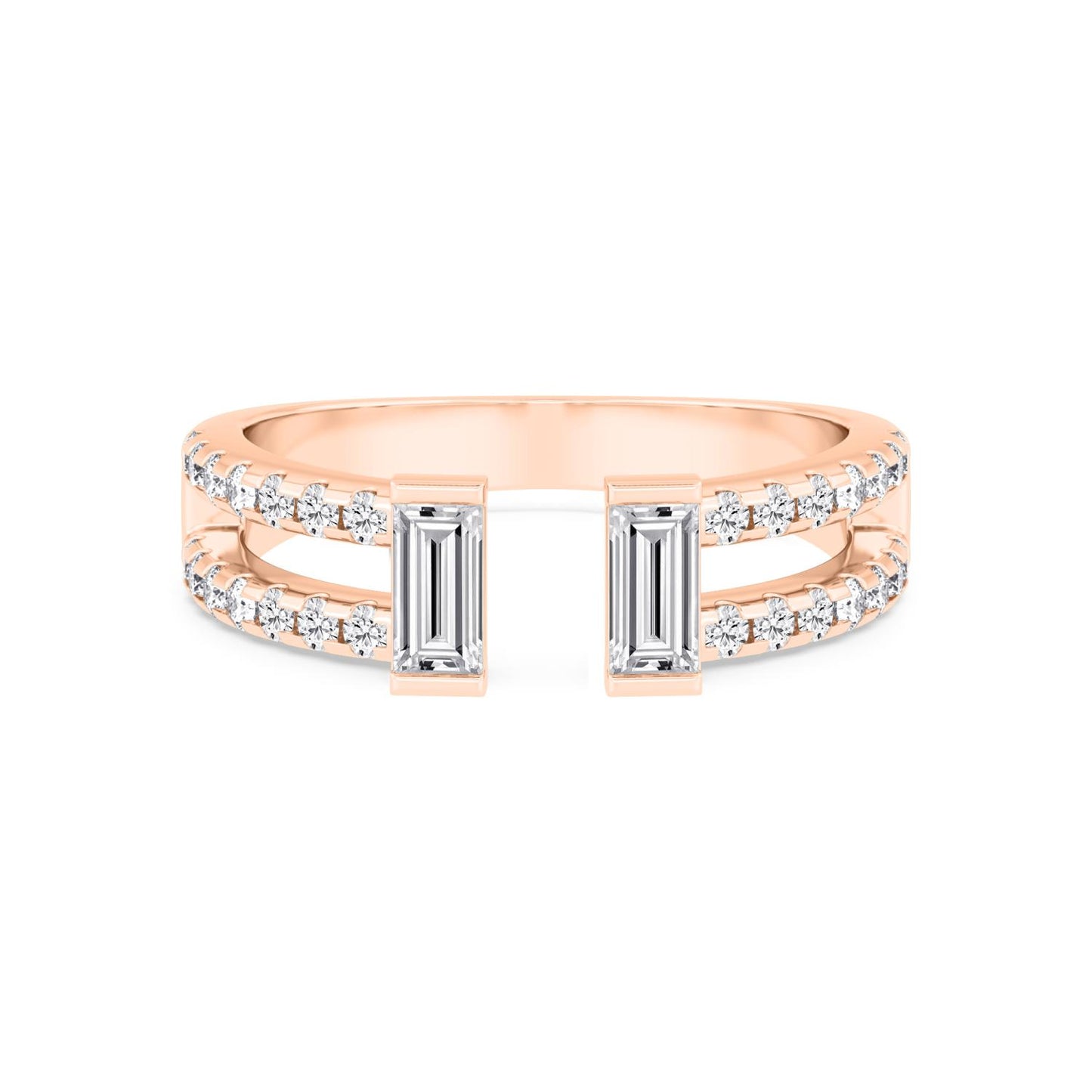 9K Rose Gold Lab Grown Diamond RING 0.81 ctw R60938-0.83CT