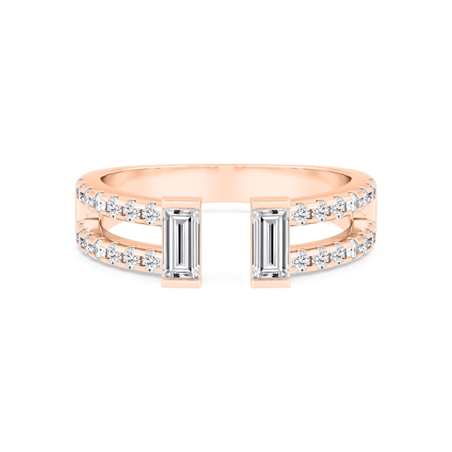 9K Rose Gold Lab Grown Diamond RING 0.81 ctw R60938-0.83CT