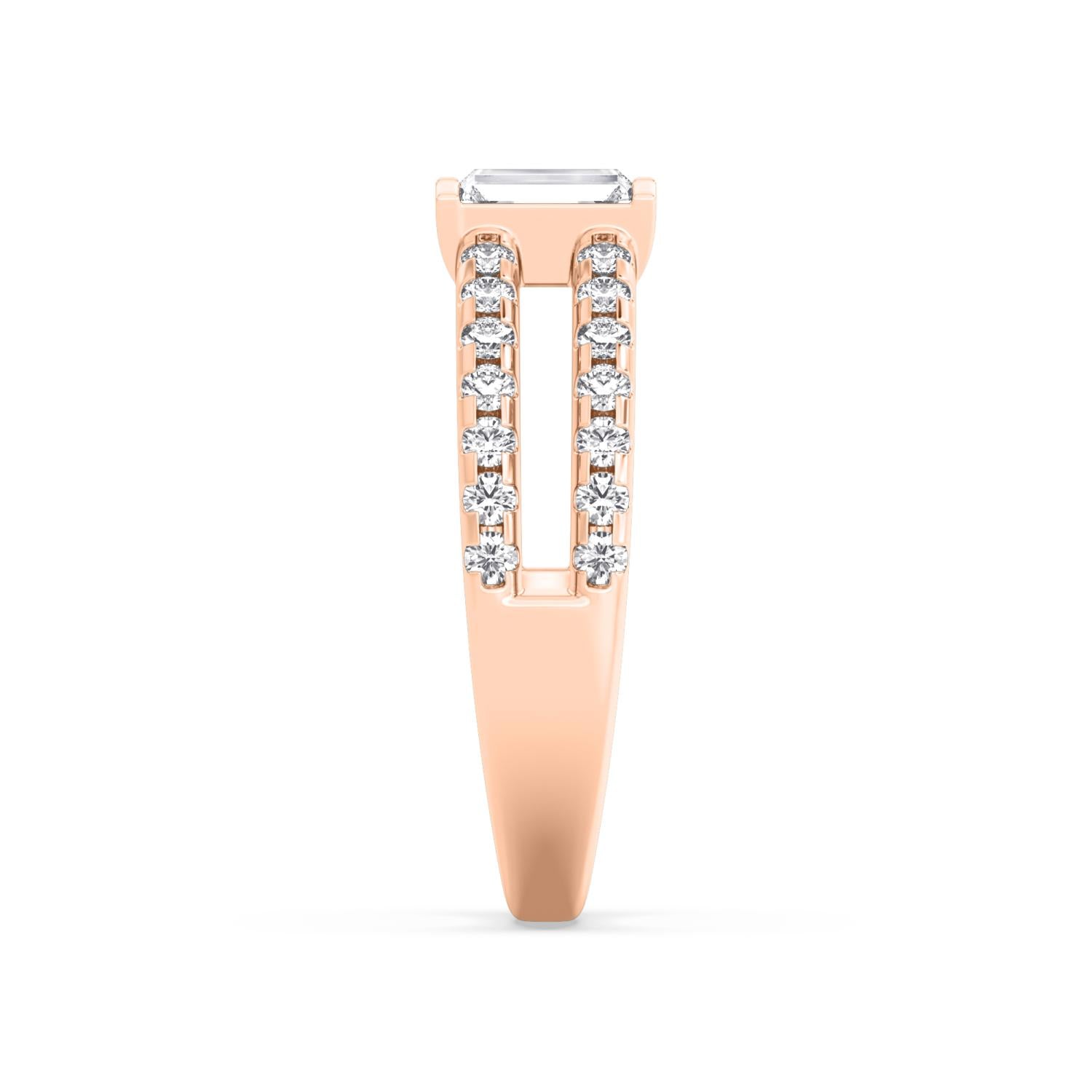 9K Rose Gold Lab Grown Diamond RING 0.81 ctw R60938-0.83CT