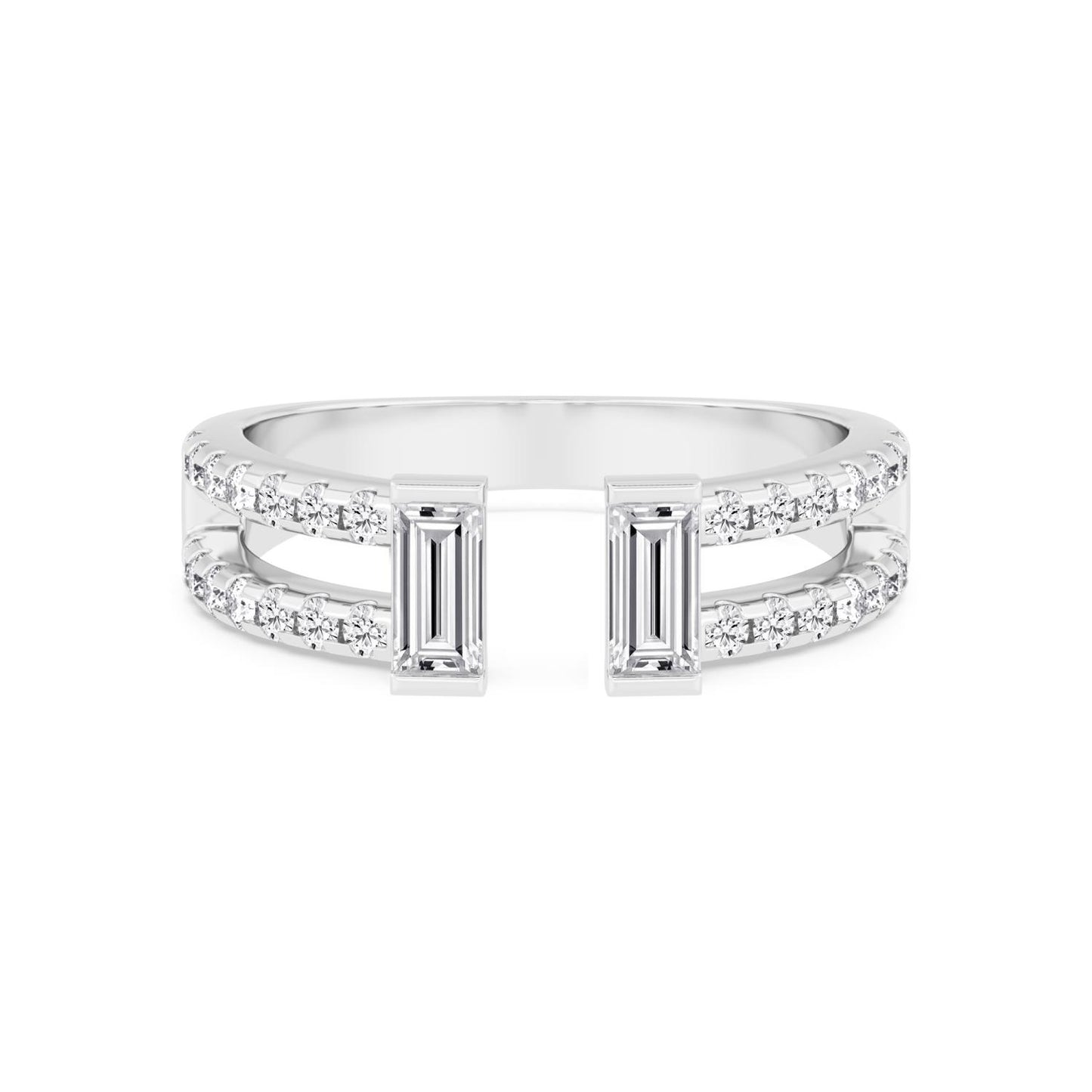 9K White Gold Lab Grown Diamond RING 0.81 ctw R60938-0.83CT