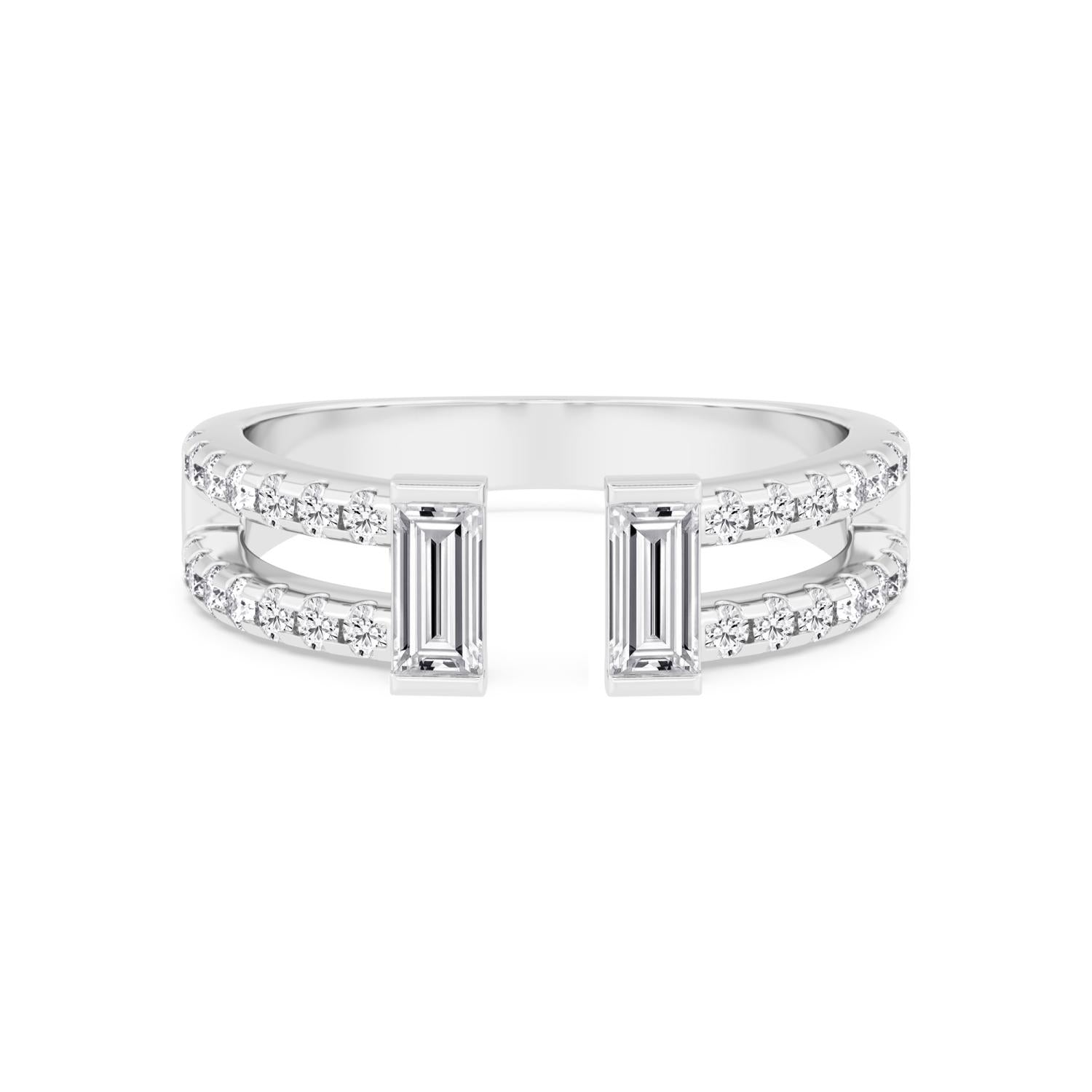 9K White Gold Lab Grown Diamond RING 0.81 ctw R60938-0.83CT