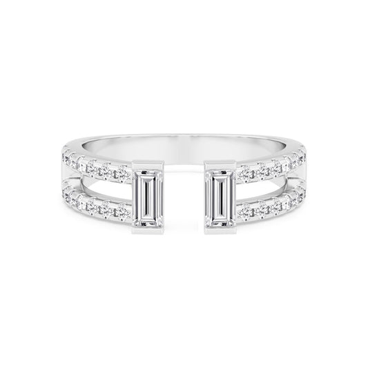 9K White Gold Lab Grown Diamond RING 0.81 ctw R60938-0.83CT