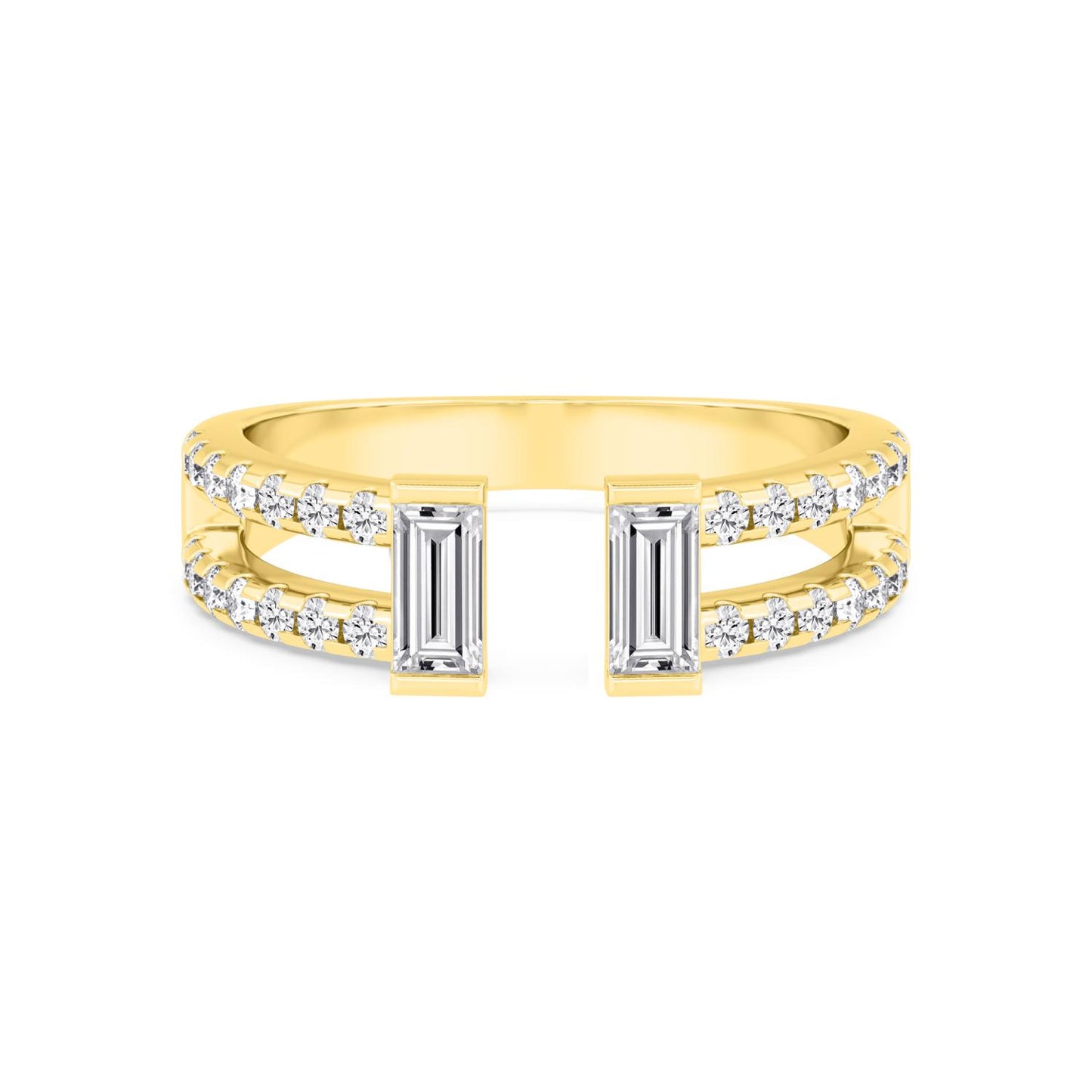 9K Yellow Gold Lab Grown Diamond RING 0.81 ctw R60938-0.83CT